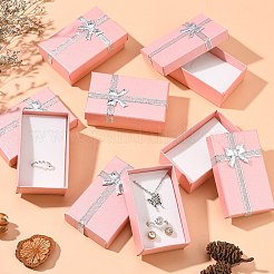 Valentines Tag Frau Geschenke Pakete Karton Schmuck-Set-Boxen mit Bowknot und Schwamm im Inneren&nbsp;X1-CBOX-R013-4