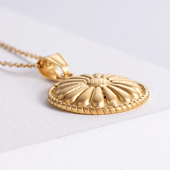 Collane con ciondolo a forma di fiore in acciaio inossidabile&nbsp;BS0012