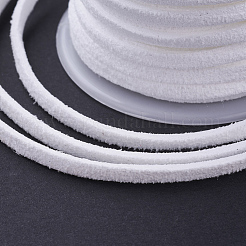 3x1.5 mm bianco finto piatto cavo di pelle scamosciata&nbsp;X-LW-R003-21