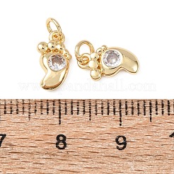 Pendentifs avec zircon cubiques à micro-pavés en laiton&nbsp;KK-C143-14G