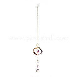 Attrape-soleil suspendus en verre lune et larme&nbsp;LS-HJEW-I011-04G