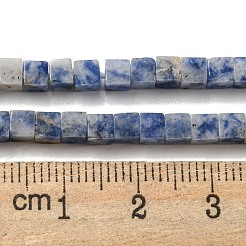 Fili di perle di diaspro macchia blu naturale&nbsp;G-C129-A03-01