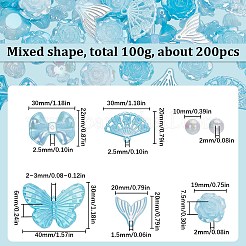 100 g Kunststoffanhänger & Perlen & Decoden-Cabochons&nbsp;OHAR-SC0002-99C
