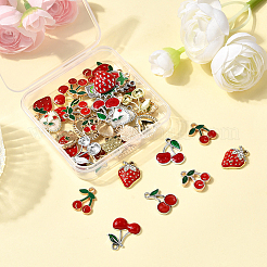 40 pendentif en alliage fraise et cerise&nbsp;FIND-SC0019-92