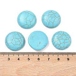 Handwerkliche Zubehör gefärbt synthetische Türkis Cabochons mit flachem Rücken&nbsp;LS-X-TURQ-S266-20mm-01