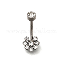 Bauchnabelpiercings aus 304 Edelstahl mit klaren Zirkonia&nbsp;AJEW-D306-03P-06