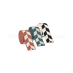 3 Stück 3 Farben Polyester-Jacquard-Rhombusband&nbsp;OCOR-BC0006-72