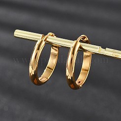 Pendientes de aro de acero inoxidable 201&nbsp;EJEW-P304-15B-G