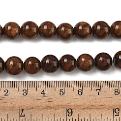 Chapelets de perles rondes en jade de Mashan naturelle&nbsp;G-D263-10mm-XS14-01