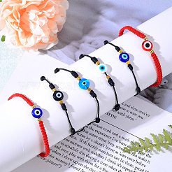 Verstellbare Nylonfäden geflochtene Perlenarmbänder&nbsp;BJEW-SZ0001-52