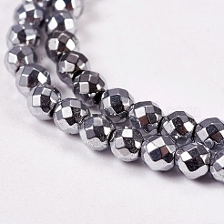 Electroplate non magnetici ematite sintetico fili di perline&nbsp;X-G-J169B-4mm-02
