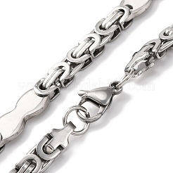 Collar de cadena bizantina de acero inoxidable 201 con forma de calabaza&nbsp;NJEW-F222-33P