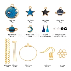 DIY kits de fabricación de pendientes colgantes con tema de cielo estrellado&nbsp;DIY-FS0001-49