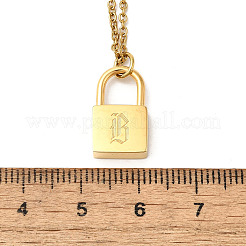 Collane con ciondolo a catena rolo in acciaio inossidabile 304&nbsp;NJEW-S444-01G-02