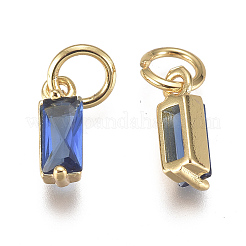 Adornos de latón micropavé de circonia cúbica&nbsp;ZIRC-F111-03G-05