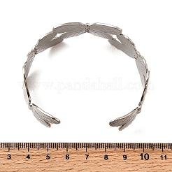 Bracelets manchettes en acier inoxydable 304&nbsp;BJEW-L705-03P