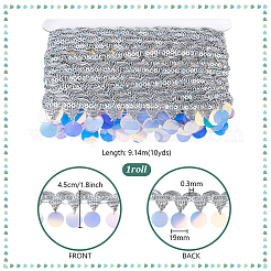 Nastro ondulato in plastica e filo d'argento&nbsp;OCOR-WH0105-186