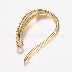 Crochets d'oreille en laiton avec micro pave zircone cubique&nbsp;ZIRC-A008-09G
