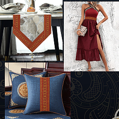 Ruban large jacquard en polyester&nbsp;OCOR-WH20006-71C