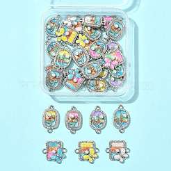 30 stücke 3 arten legierung kristall strass und abs imitation perle stecker charms&nbsp;ENAM-FS0003-71P