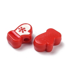 Adornos navideños con cuentas acrílicas opacas con esmalte&nbsp;OACR-Z021-01E