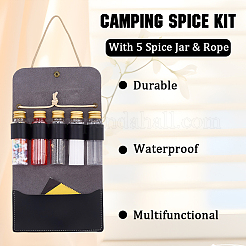 Sacs de rangement d'épices de camping en similicuir&nbsp;ABAG-WH20005-44B