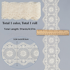 Ruban plat en dentelle de coton de 5 mètre&nbsp;OCOR-GF0004-71A-01