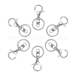 Eisen-Legierung Karabinerverschluss Schlüsselbund&nbsp;X-KEYC-D016-P