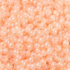 6/0 perline di semi di vetro rotonde placcate arcobaleno di colori opachi&nbsp;SEED-T006-04D-08