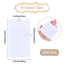 100 pz etichette rettangolari vuote in PVC per i prezzi&nbsp;CDIS-SP0001-40A
