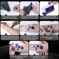 Pellicola di trasferimento per stencil per tatuaggi in plastica rettangolare&nbsp;DIY-CY0003-17