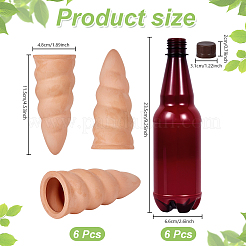 6 Stück PET-Plastikflasche mit Schraubdeckel&nbsp;AJEW-NB0009-02B