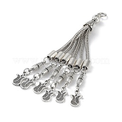 Chaîne gourmette en alliage de style tibétain gland gros pendentifs&nbsp;FIND-K013-01AS-02
