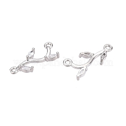 Connecteurs de branchement en laiton avec zircone cubique transparente&nbsp;KK-S359-156P-RS