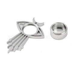 Colgantes grandes con medallón de acero inoxidable 304&nbsp;STAS-S132-12P-02
