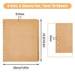 B5 5-Blatt-Papierbinder-Trennblätter&nbsp;DIY-WH0308-508B-01