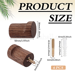 Kleiderhaken aus Holz&nbsp;AJEW-WH0871-56B