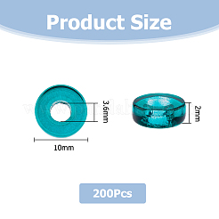 200 Stück transparente handgefertigte Bunte Malerei-Perlen&nbsp;LAMP-HS0001-10