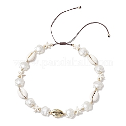 Collares de cuentas ajustables de turquesa sintética de verano&nbsp;NJEW-JN05270-01