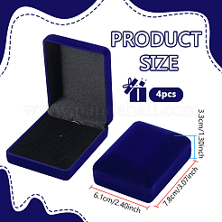 Scatole per confezioni di spille di velluto&nbsp;CON-WH0086-234B