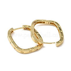 Pendientes de aro de mujer ovalados de latón con lunares&nbsp;EJEW-F314-02C-G