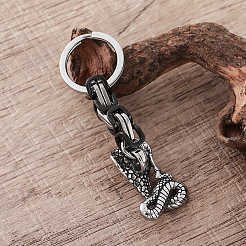 Porte-clés cobra vintage en acier inoxydable 304&nbsp;BM7932