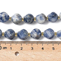 Natürliche blaue Fleck Jaspis Perlen Stränge&nbsp;G-U023-A05-01