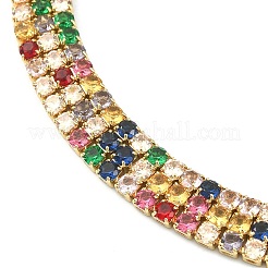 Braccialetti tennis con zirconi cubici per regalo donna ragazza&nbsp;BJEW-F450-04G