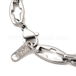 2 stücke 2 arten 304 edelstahl kreuz link kette halsketten für paar&nbsp;NJEW-JN05431