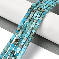 Brins de perles de jaspe impérial synthétique teint&nbsp;G-H087-F02-01B-1