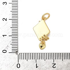 Pendentifs d'émail en laiton &nbsp;KK-C110-02G