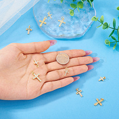 10 pz 5 pendenti in ottone con micro pavé di zirconi cubici&nbsp;KK-TA0002-05