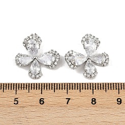 Pendentifs avec zircon cubiques à micro-pavés en laiton&nbsp;KK-H078-26P