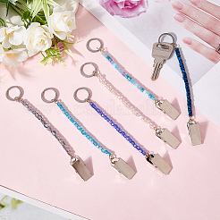 6 Stück Glas-Schlüsselanhänger&nbsp;KEYC-GF00006